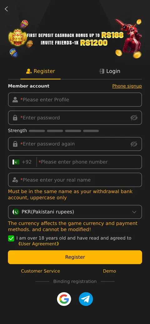 188PKR website, 26/09/2026