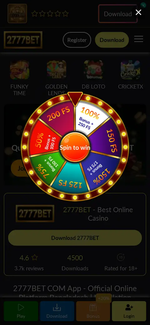 2777Bet website, 26/09/2026