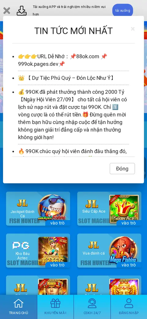 99OK website, 26/09/2026