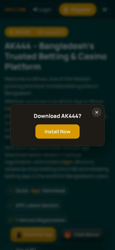 AK444 website, 26/09/2026