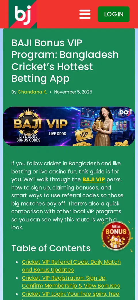 Baji VIP website, 26/09/2026