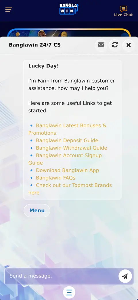 BanglaWin website, 26/09/2026