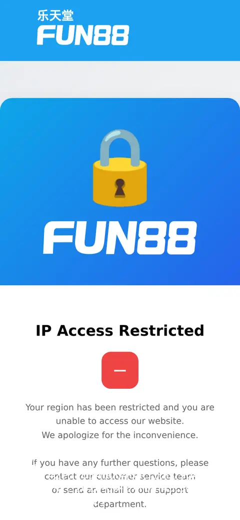 Fun88 website, 26/09/2026