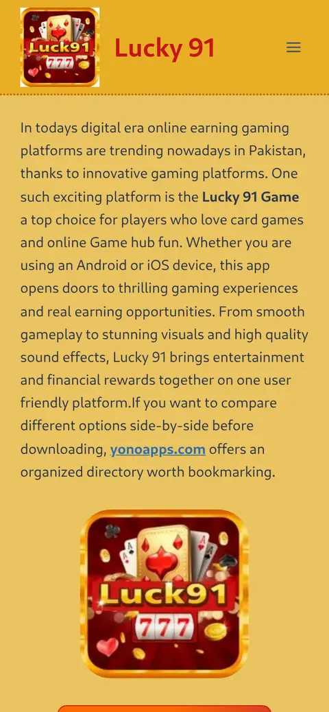 Lucky 91 website, 26/09/2026