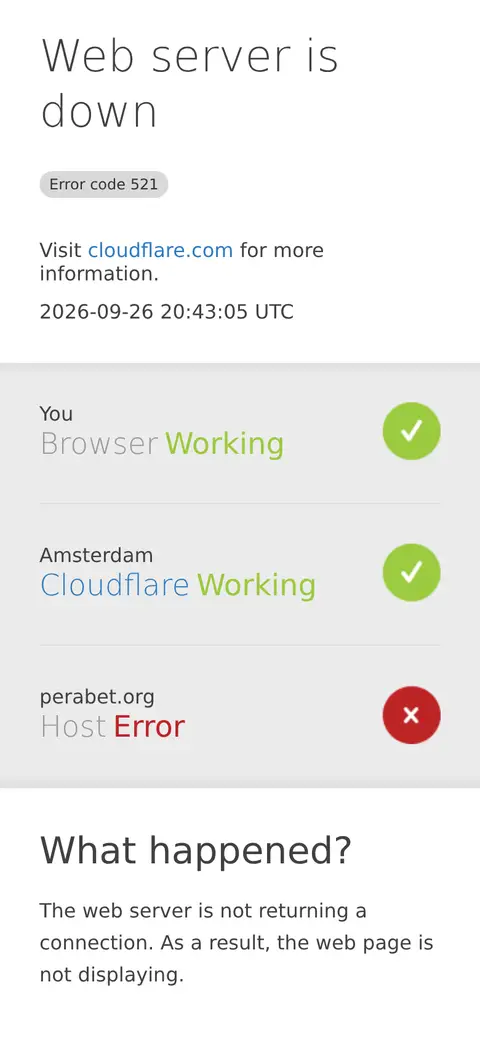 Perabet website, 26/09/2026