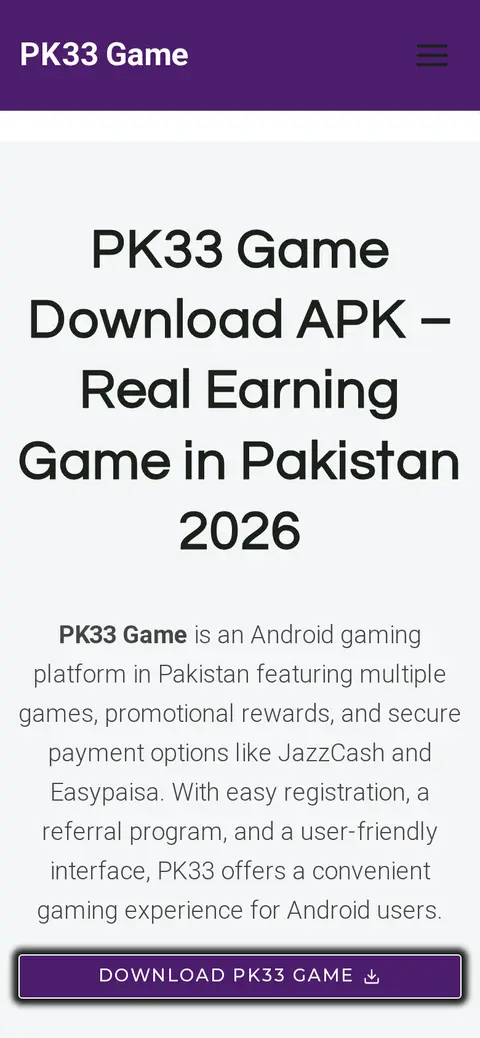 PK33 website, 26/09/2026