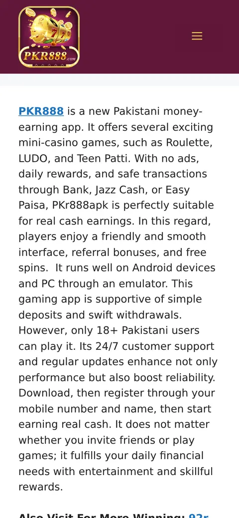 PKR888 website, 26/09/2026