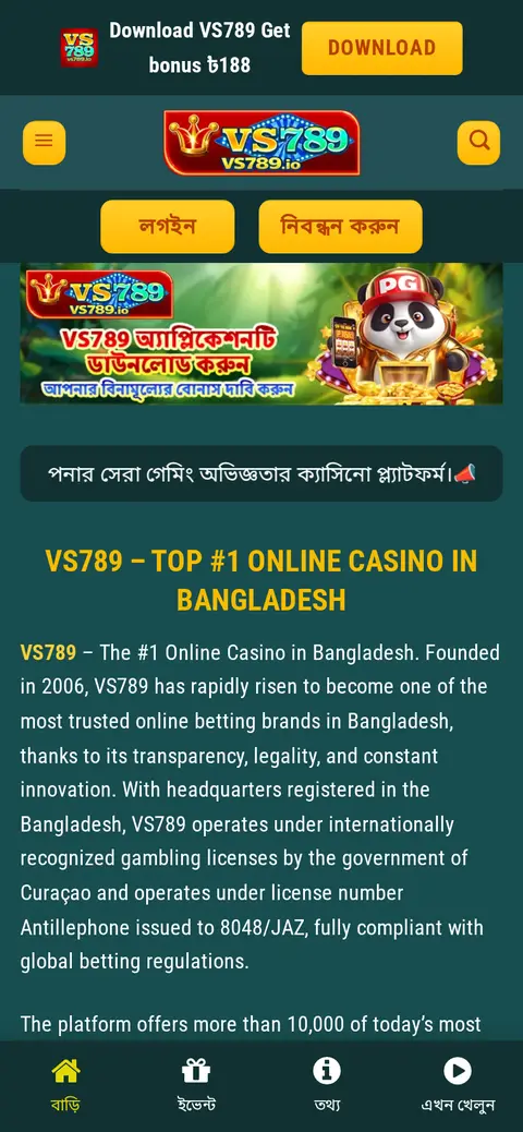 VS789 website, 26/09/2026