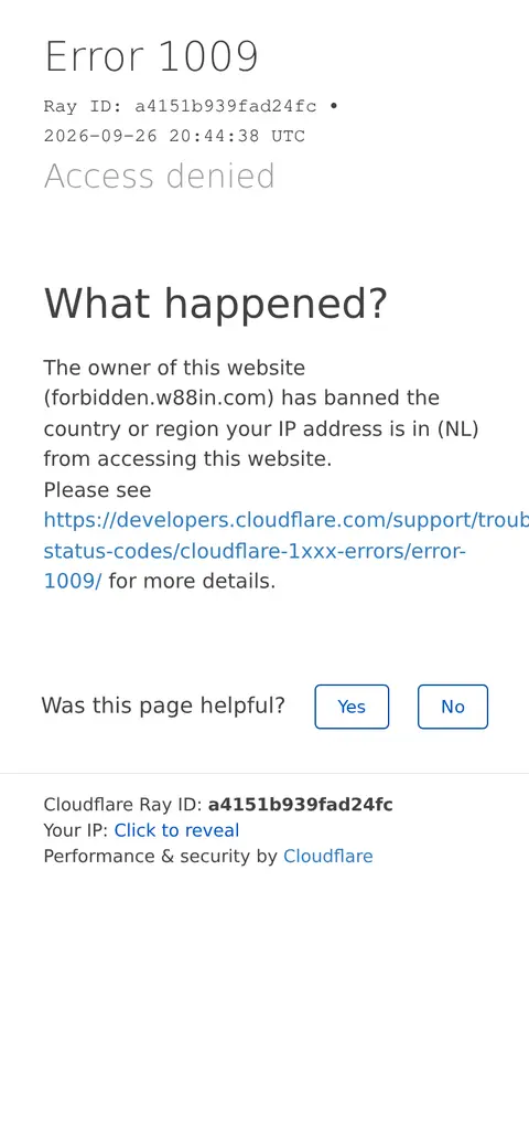 W88 website, 26/09/2026