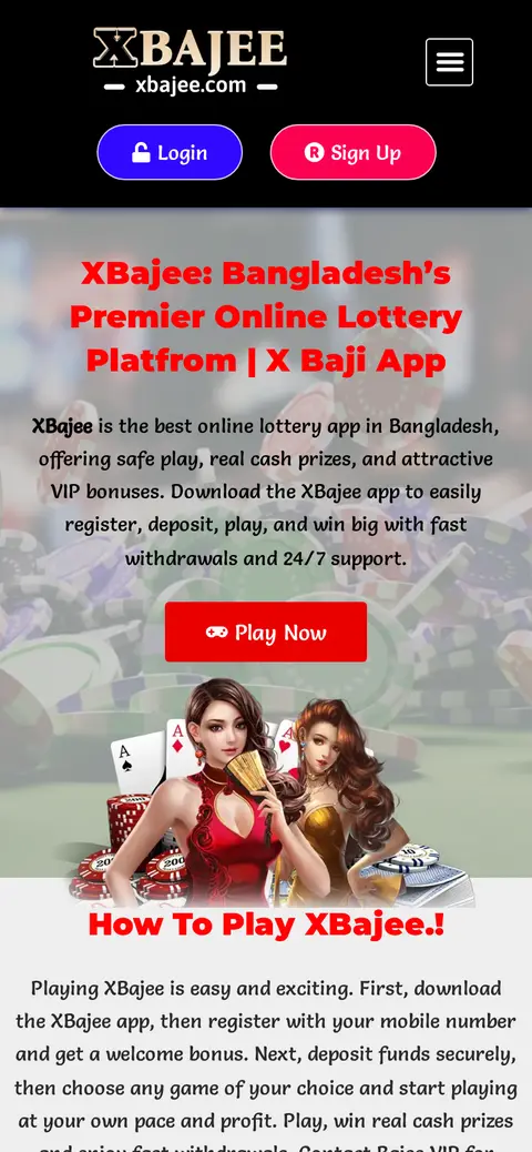 XBaje website, 26/09/2026