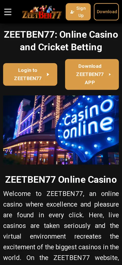 ZeetBen77 website, 26/09/2026