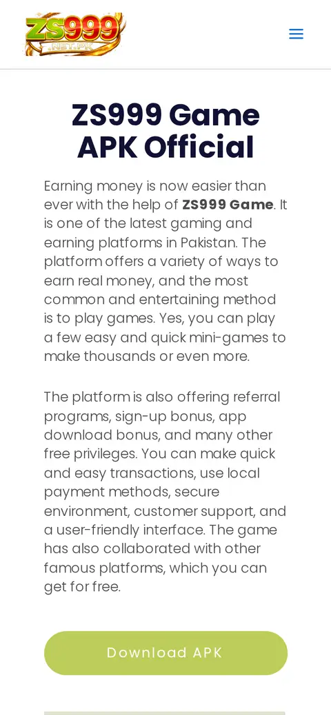 ZS999 website, 26/09/2026